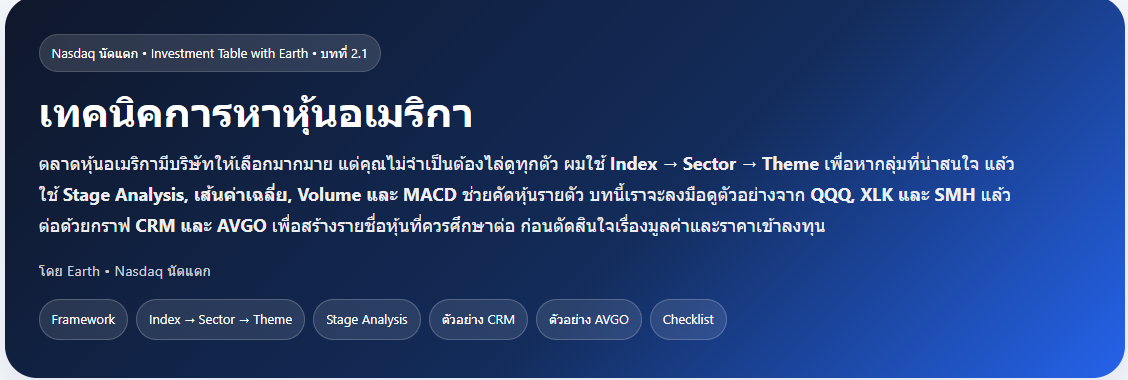 เทคนิคการหาหุ้นอเมริกา