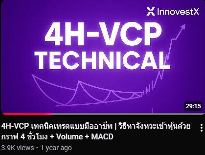4H-VCP Technical — หน้าปกคลิป Swing Trading Stage Analysis + VCP